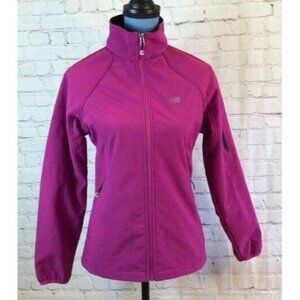 New Balance Jacket Magenta Purple Full Zip Coat & Pockets Small